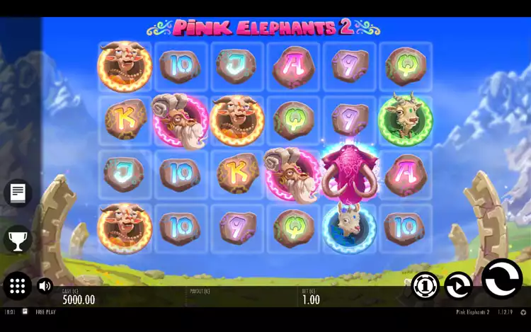 Pink Elephants 2 slot - Game Control