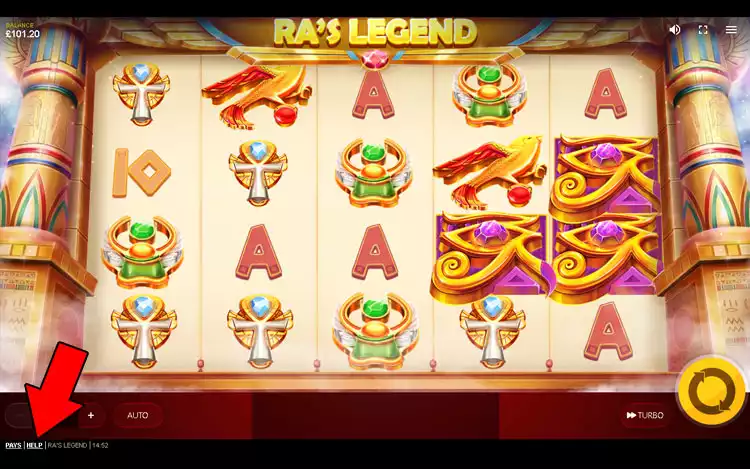 Ra's Legend slots - Step 1