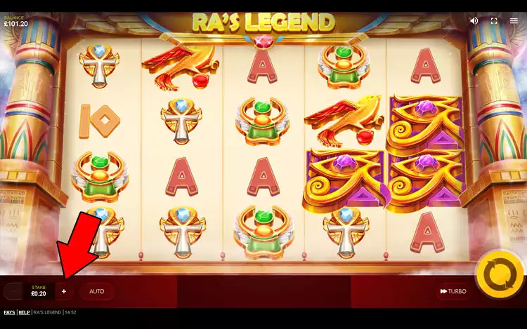 Ra's Legend slots - Step 2