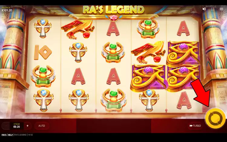 Ra's Legend slots - Step 3