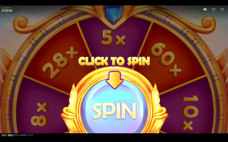 Ra's Legend slots - Wheel Bonus Feature