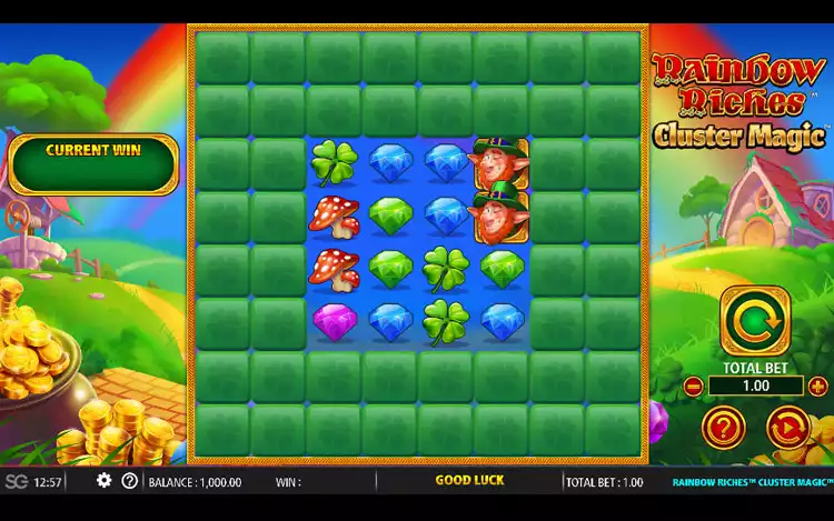 Rainbow Riches Cluster Magic - Game Controls