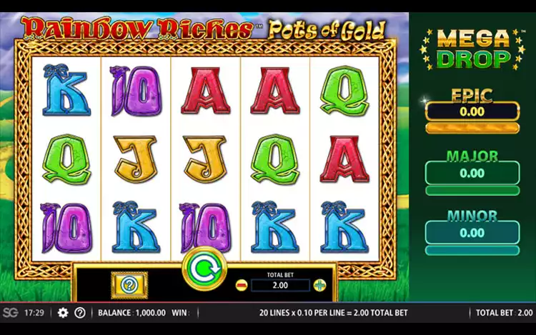 Rainbow Riches Pots of Gold - Game Graphics