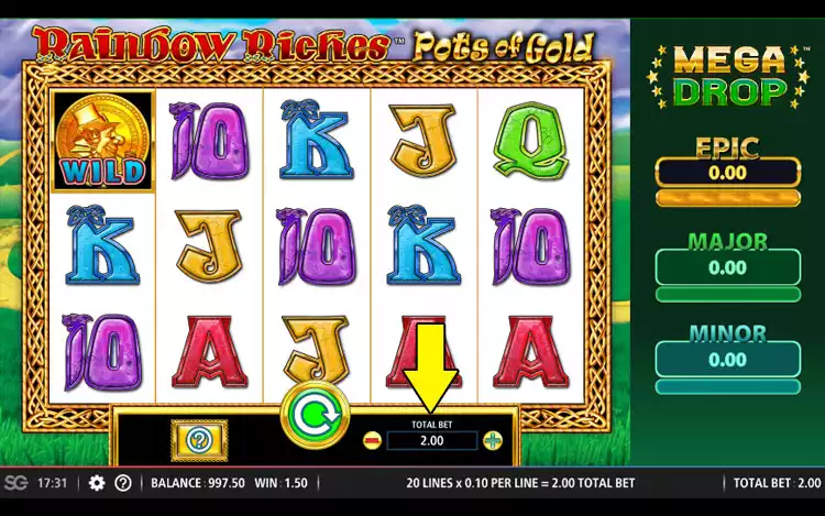 Rainbow Riches Pots of Gold - Screenshot