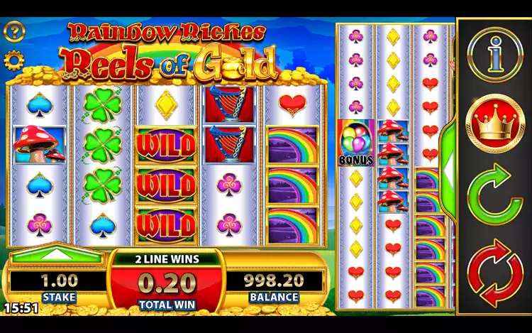 Rainbow Riches Reels of Gold - Step 1