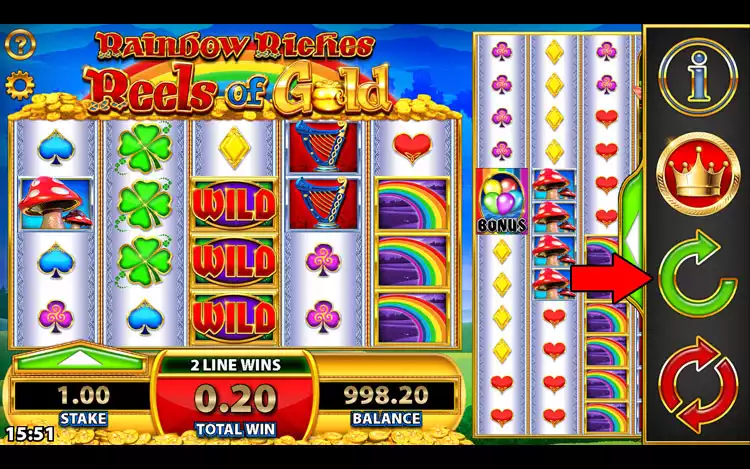 Rainbow Riches Reels of Gold - Step 3