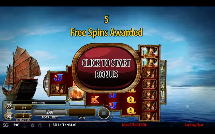 Red Flag Fleet Slot - Free Spin Feature