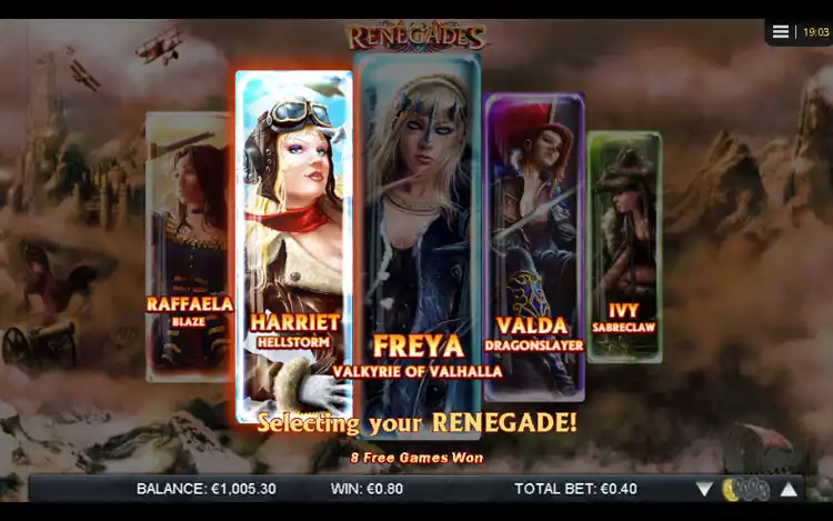 Renegades Slot - Free Spins Feature