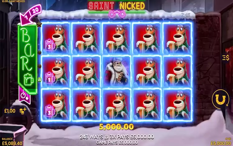 Saint Nicked - Santastic Multipliers Feature