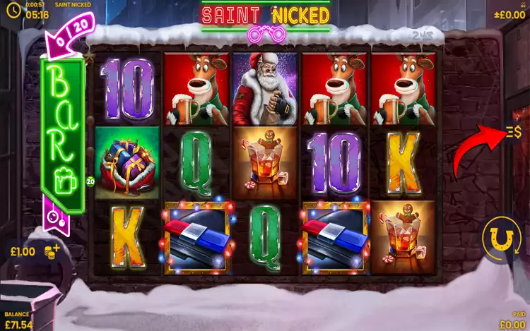 Saint Nicked - Step menu