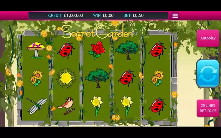 Secret Garden slot - Game Control