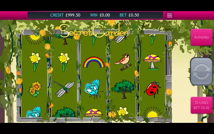 Secret Garden slot - Game Graphics
