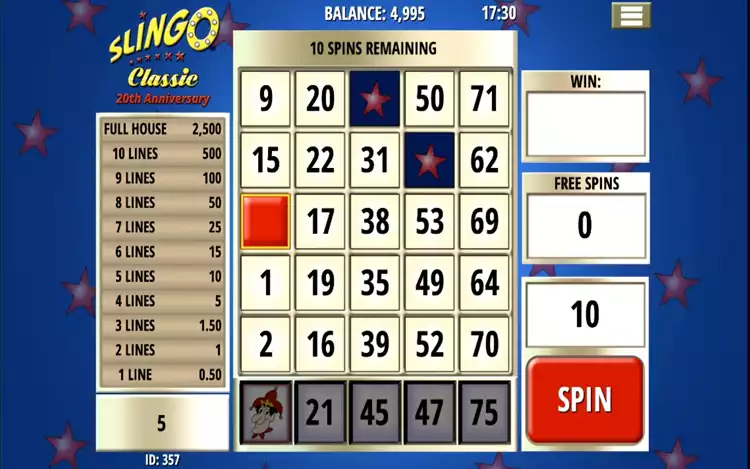 Slingo Classic - Game Graphics