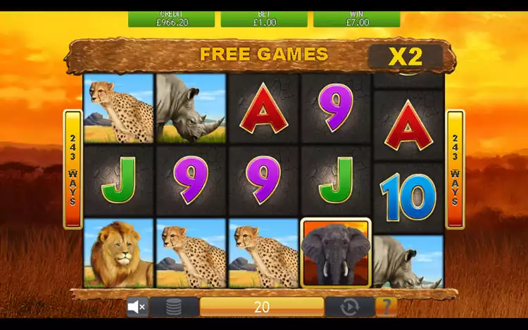 Stampede slot - Free Spins Feature