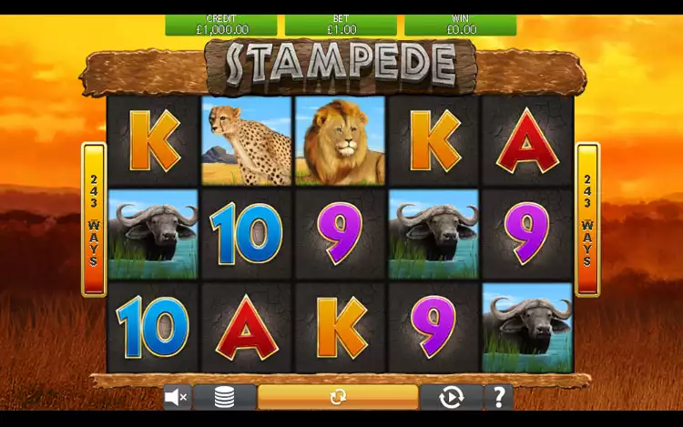 Stampede slot - Game Control