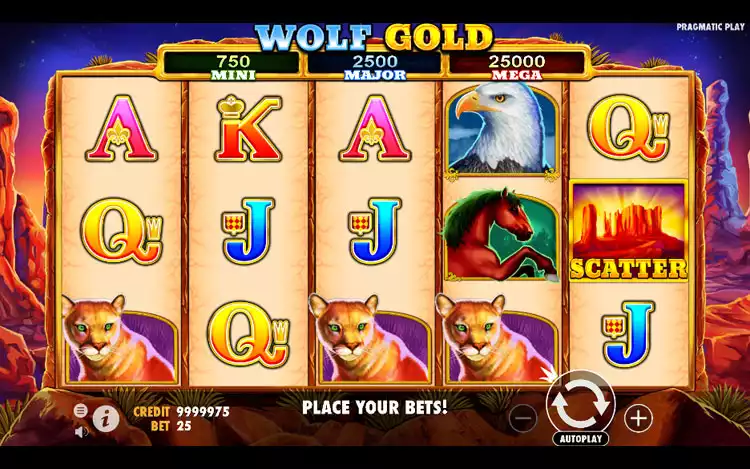 Wolf Gold Game Controls