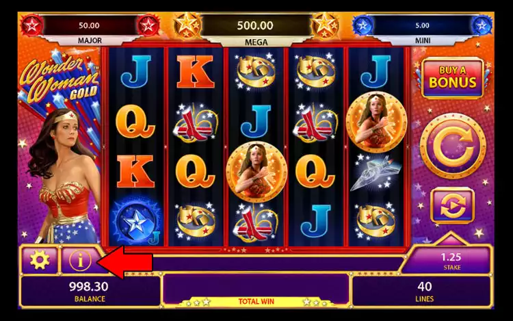 Wonder Woman Gold Slot - Step 1