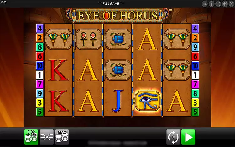 Eye of Horus Slot Game Graphics