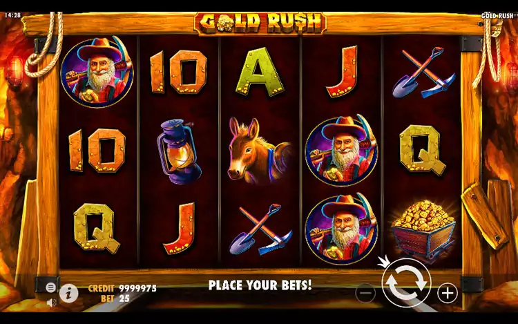 Gold Rush Slot Game Graphics