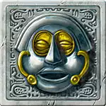 Gonzo's Quest A Grayish-Blue Face with Gold Trim Symbol