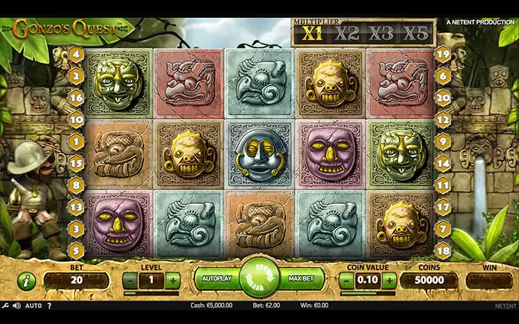 Gonzos Quest Game Controls