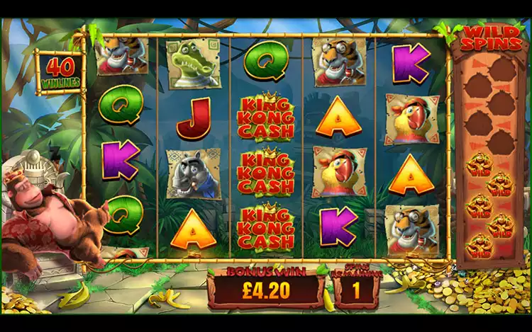 King Kong Cash Golden Kong Free Spins Feature