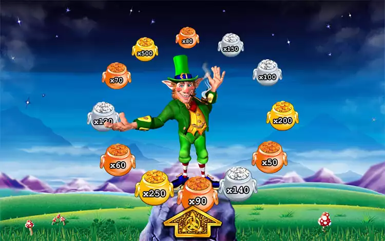 Rainbow Riches Pots of Gold Feature
