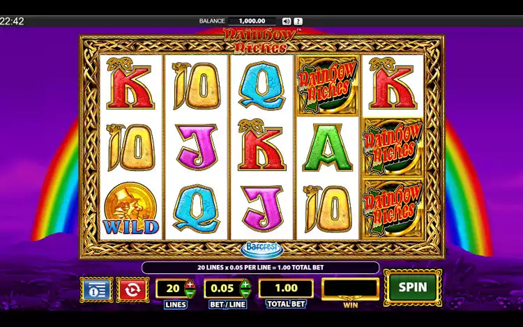 Rainbow Riches Slot Step 1