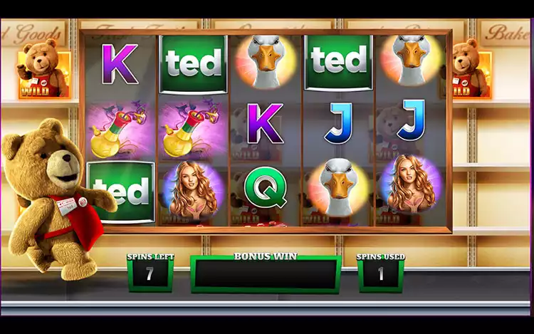 Ted Slot Super Mart Free Spin Symbol