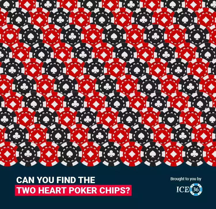 Two Heart Poker Chips