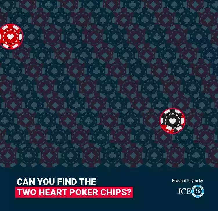 Two Heart Poker Chips Answer