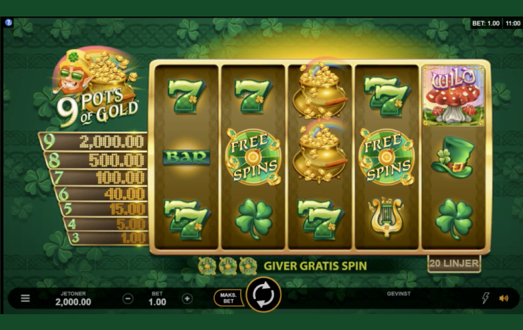 9 Pots of Gold Slot Game