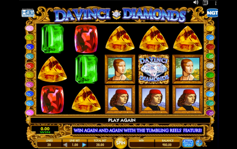 Da Vinci Diamonds Slot Game