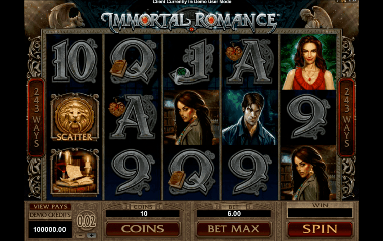 Immortal Romance Slot Gameplay