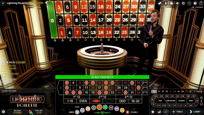 Live Roulette Gameplay