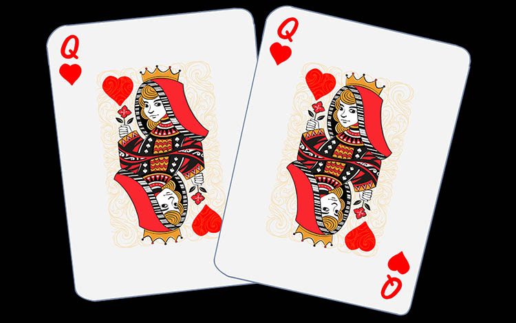 Blackjack Side Bets Two Queens of Hearts