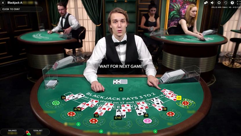 Online Live Blackjack Gameplay