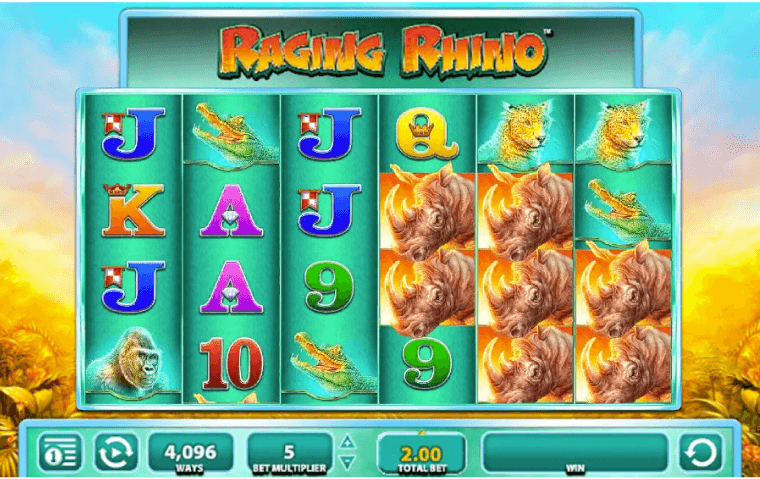 Raging Rhino Slot Gameplay