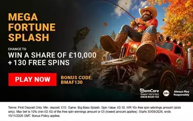 Mega Fortune Splash Promotion at Mega Casino UK