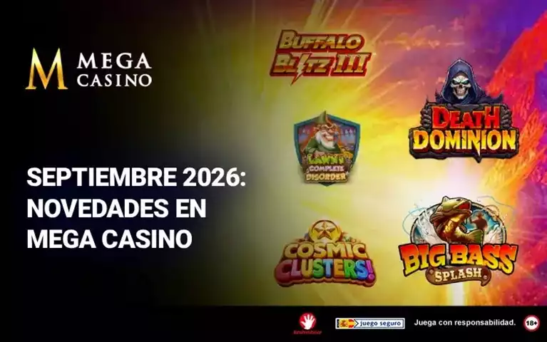 Septiembre 2026 Novedades en Mega Casino