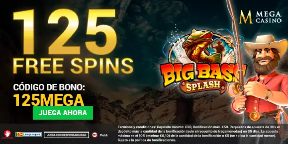 125 Free Spins Big Bass Splash