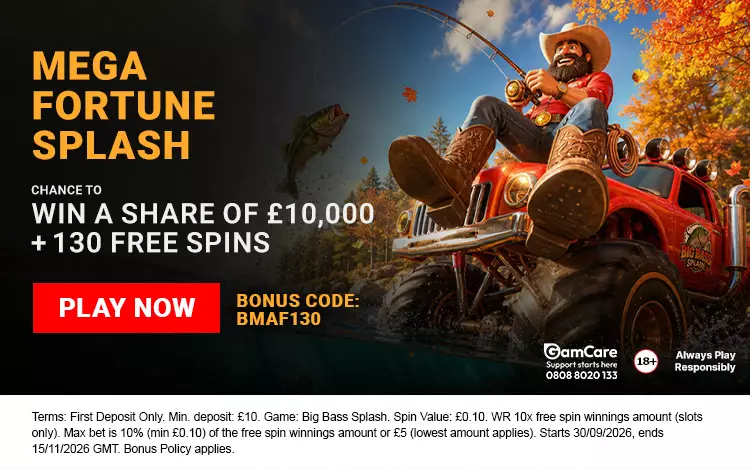 Mega Fortune Splash Promotion at Mega Casino UK