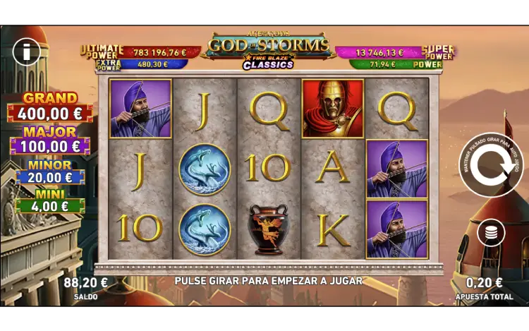 Age of the Gods God of Storms Fire Blaze Classic Jackpot Slot Online