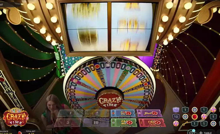 crazy time live casino gameplay
