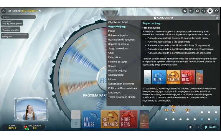 Ice Fishing Juego de Casino Online Reglas