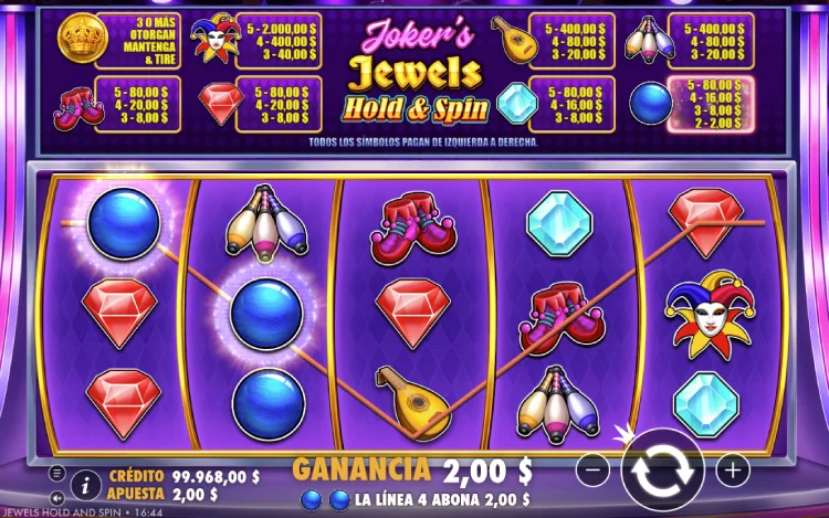 Jokers Jewels Hold Spin Slot Online
