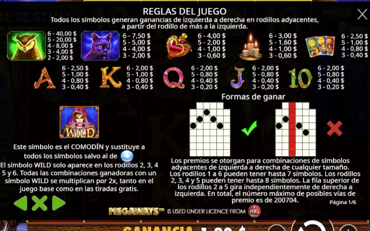 Madame Destiny Megaways Slot Online Simbolos