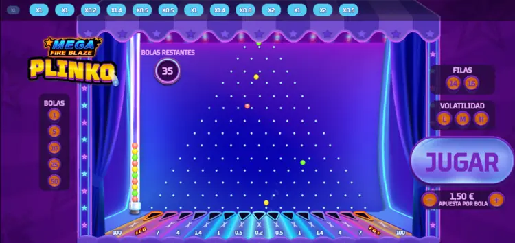 Mega Fire Blaze Plinko Slot Online