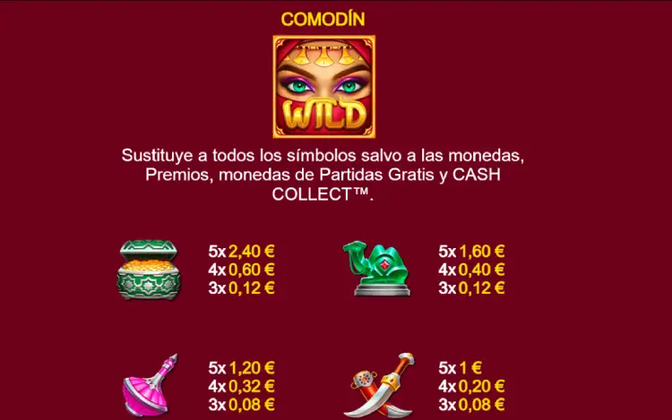 Sahara Riches Cash Collect Max Slot Online Simbolos