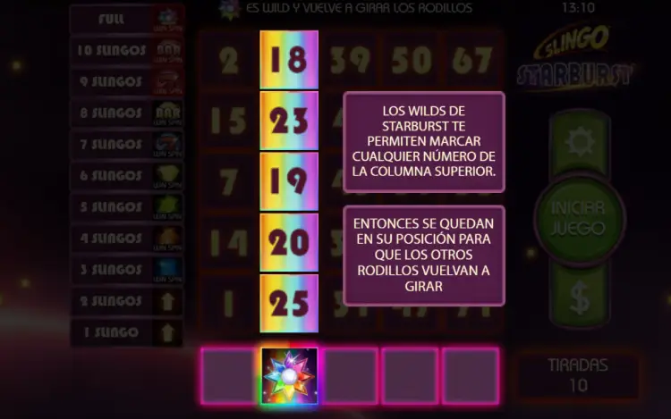 Slingo Starburst Reglas Slingo Online